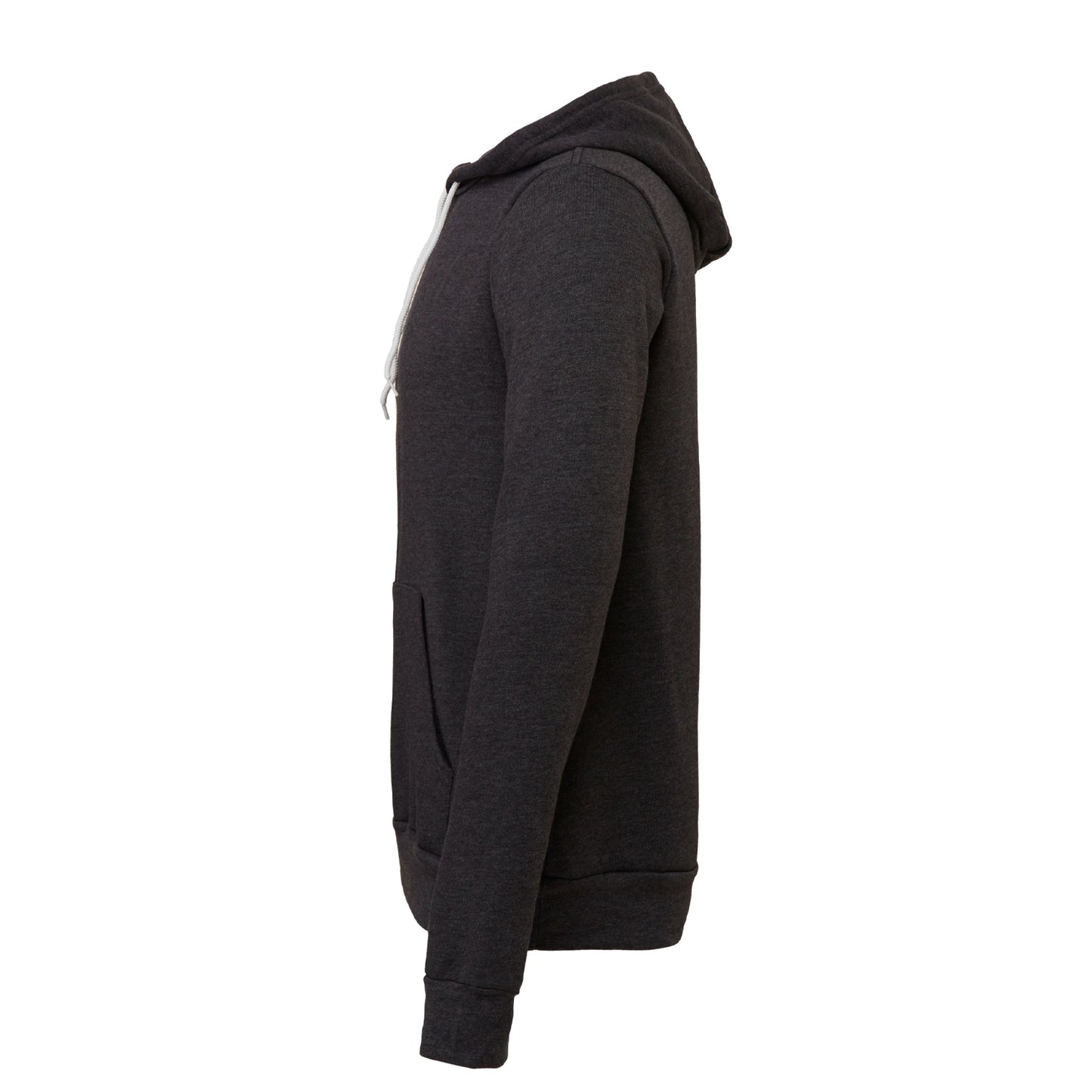 Dark Grey Heather - Side - Canvas Unisex Pullover Hooded Sweatshirt - Hoodie