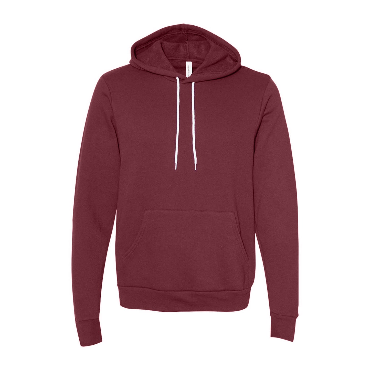 Maroon - Front - Canvas Unisex Pullover Hooded Sweatshirt - Hoodie