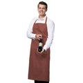 Burgundy - Back - Jassz Bistro Unisex Bib Apron With Pocket - Barwear