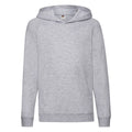 Heather Grey - Front - Fruit Of The Loom Childrens Unisex Lightweight Hooded Sweatshirt - Hoodie