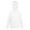 White - Back - Fruit Of The Loom Childrens Unisex Lightweight Hooded Sweatshirt - Hoodie