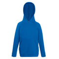 Royal - Side - Fruit Of The Loom Childrens Unisex Lightweight Hooded Sweatshirt - Hoodie