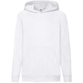 White - Front - Fruit Of The Loom Childrens Unisex Lightweight Hooded Sweatshirt - Hoodie