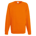 Orange - Front - Fruit Of The Loom Mens Lightweight Raglan Sweatshirt (240 GSM)