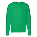 Kelly Green - Back - Fruit Of The Loom Mens Lightweight Raglan Sweatshirt (240 GSM)