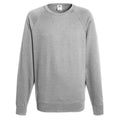 Heather Grey - Front - Fruit Of The Loom Mens Lightweight Raglan Sweatshirt (240 GSM)