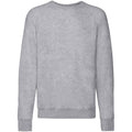 Heather Grey - Back - Fruit Of The Loom Mens Lightweight Raglan Sweatshirt (240 GSM)