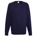 Deep Navy - Front - Fruit Of The Loom Mens Lightweight Raglan Sweatshirt (240 GSM)