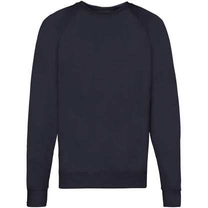 Deep Navy - Back - Fruit Of The Loom Mens Lightweight Raglan Sweatshirt (240 GSM)