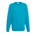 Azure Blue - Front - Fruit Of The Loom Mens Lightweight Raglan Sweatshirt (240 GSM)
