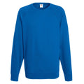 Royal - Front - Fruit Of The Loom Mens Lightweight Raglan Sweatshirt (240 GSM)