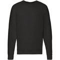 Black - Back - Fruit Of The Loom Mens Lightweight Raglan Sweatshirt (240 GSM)