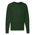Bottle Green - Back - Fruit Of The Loom Mens Lightweight Raglan Sweatshirt (240 GSM)
