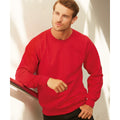 Red - Back - Fruit Of The Loom Mens Lightweight Raglan Sweatshirt (240 GSM)