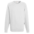 White - Front - Fruit Of The Loom Mens Lightweight Raglan Sweatshirt (240 GSM)