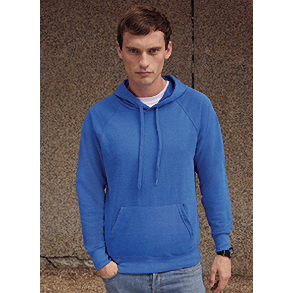 Royal - Side - Fruit Of The Loom Mens Lightweight Hooded Sweatshirt - Hoodie (240 GSM)