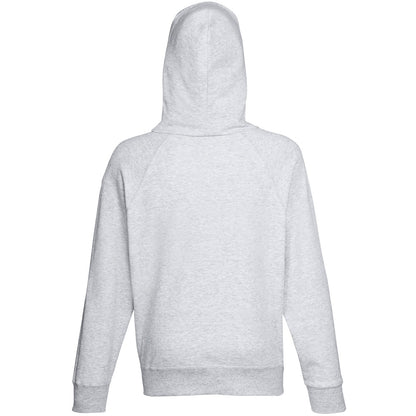 Heather Grey - Back - Fruit Of The Loom Mens Lightweight Hooded Sweatshirt - Hoodie (240 GSM)