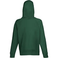Bottle Green - Back - Fruit Of The Loom Mens Lightweight Hooded Sweatshirt - Hoodie (240 GSM)