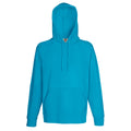 Azure Blue - Front - Fruit Of The Loom Mens Lightweight Hooded Sweatshirt - Hoodie (240 GSM)