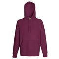 Burgundy - Front - Fruit Of The Loom Mens Lightweight Hooded Sweatshirt - Hoodie (240 GSM)