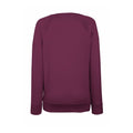 Burgundy - Back - Fruit OF The Loom Ladies Fitted Lightweight Raglan Sweatshirt (240 GSM)