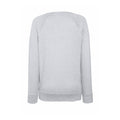 Heather Grey - Back - Fruit OF The Loom Ladies Fitted Lightweight Raglan Sweatshirt (240 GSM)