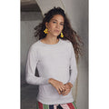 Heather Grey - Side - Fruit OF The Loom Ladies Fitted Lightweight Raglan Sweatshirt (240 GSM)