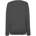 Light Graphite - Back - Fruit OF The Loom Ladies Fitted Lightweight Raglan Sweatshirt (240 GSM)