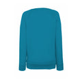 Azure Blue - Back - Fruit OF The Loom Ladies Fitted Lightweight Raglan Sweatshirt (240 GSM)