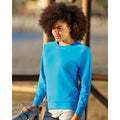 Azure Blue - Side - Fruit OF The Loom Ladies Fitted Lightweight Raglan Sweatshirt (240 GSM)