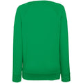 Kelly Green - Back - Fruit OF The Loom Ladies Fitted Lightweight Raglan Sweatshirt (240 GSM)