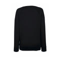 Black - Back - Fruit OF The Loom Ladies Fitted Lightweight Raglan Sweatshirt (240 GSM)