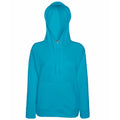 Light Graphite - Back - Fruit Of The Loom Ladies Fitted Lightweight Hooded Sweatshirt - Hoodie (240 GSM)