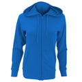 Royal - Back - Fruit Of The Loom Ladies Fitted Lightweight Hooded Sweatshirts Jacket - Zoodie (240 GSM)