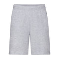 Heather Grey - Front - Fruit Of The Loom Mens Lightweight Casual Fleece Shorts (240 GSM)