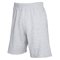 Heather Grey - Side - Fruit Of The Loom Mens Lightweight Casual Fleece Shorts (240 GSM)