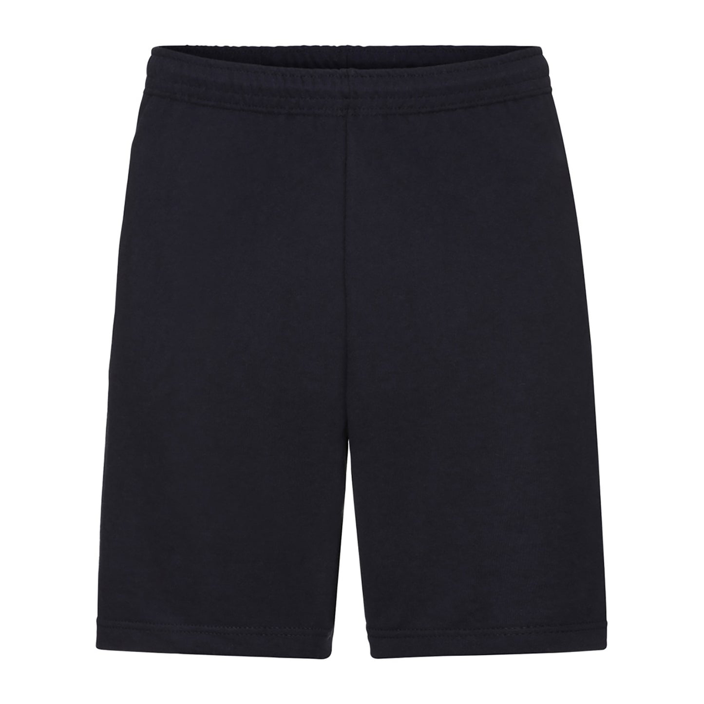 Black - Front - Fruit Of The Loom Mens Lightweight Casual Fleece Shorts (240 GSM)