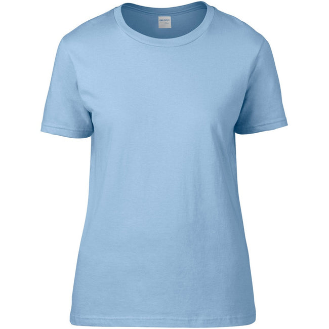 Light Blue - Front - Gildan Ladies-Womens Premium Cotton RS T-Shirt