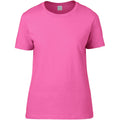 Light Blue - Close up - Gildan Ladies-Womens Premium Cotton RS T-Shirt