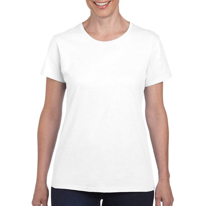 White - Back - Gildan Ladies-Womens Heavy Cotton Missy Fit Short Sleeve T-Shirt