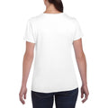 White - Side - Gildan Ladies-Womens Heavy Cotton Missy Fit Short Sleeve T-Shirt