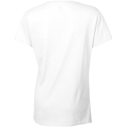 White - Lifestyle - Gildan Ladies-Womens Heavy Cotton Missy Fit Short Sleeve T-Shirt