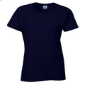 Navy - Front - Gildan Ladies-Womens Heavy Cotton Missy Fit Short Sleeve T-Shirt