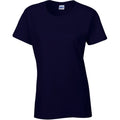 Navy - Side - Gildan Ladies-Womens Heavy Cotton Missy Fit Short Sleeve T-Shirt