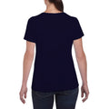 Navy - Close up - Gildan Ladies-Womens Heavy Cotton Missy Fit Short Sleeve T-Shirt