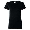 Black - Front - Gildan Ladies-Womens Heavy Cotton Missy Fit Short Sleeve T-Shirt