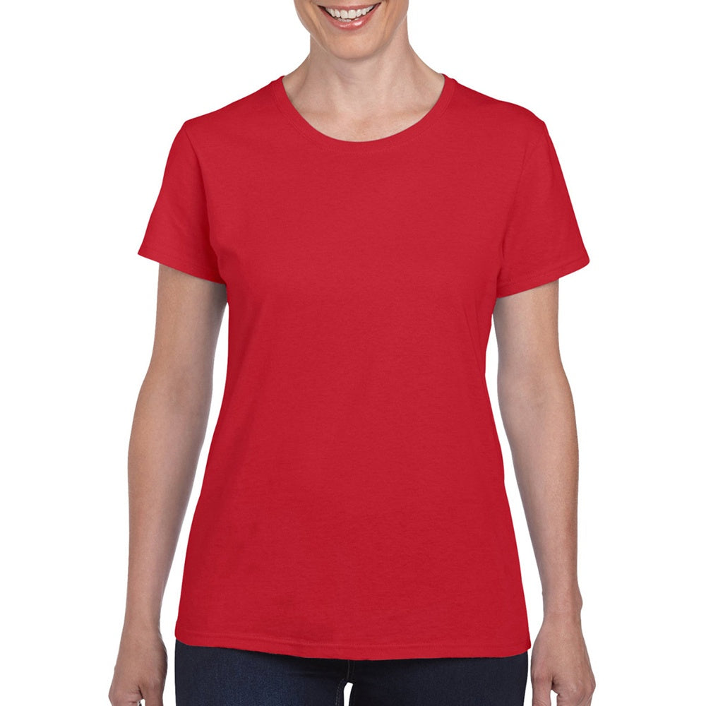 Red - Back - Gildan Ladies-Womens Heavy Cotton Missy Fit Short Sleeve T-Shirt