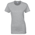 Sport Grey - Side - Gildan Ladies-Womens Heavy Cotton Missy Fit Short Sleeve T-Shirt