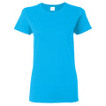 Heather Sapphire - Front - Gildan Ladies-Womens Heavy Cotton Missy Fit Short Sleeve T-Shirt