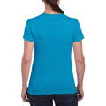 Heather Sapphire - Side - Gildan Ladies-Womens Heavy Cotton Missy Fit Short Sleeve T-Shirt